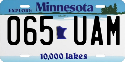 MN license plate 065UAM