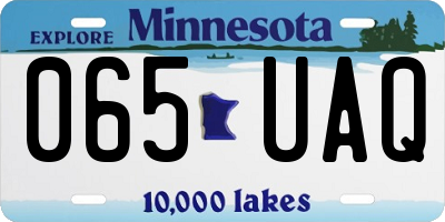 MN license plate 065UAQ