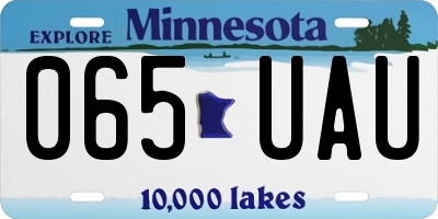MN license plate 065UAU