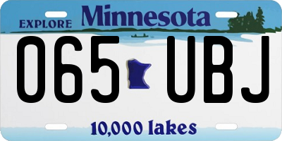 MN license plate 065UBJ