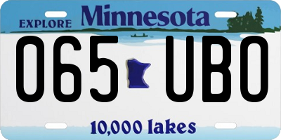 MN license plate 065UBO