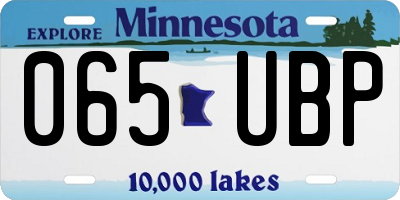 MN license plate 065UBP