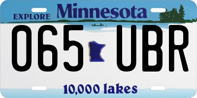 MN license plate 065UBR