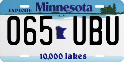 MN license plate 065UBU