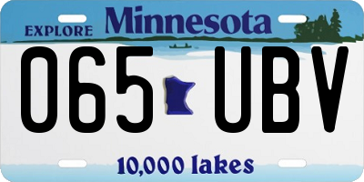 MN license plate 065UBV