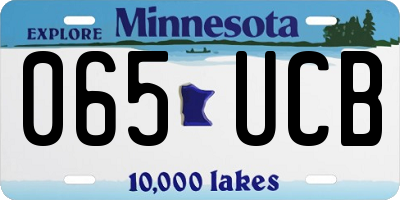 MN license plate 065UCB