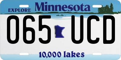 MN license plate 065UCD
