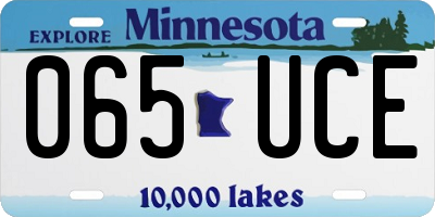 MN license plate 065UCE