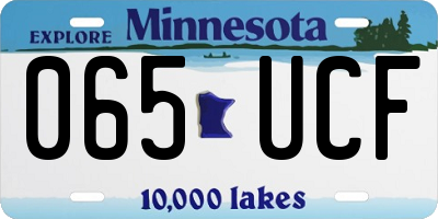 MN license plate 065UCF