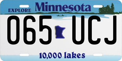 MN license plate 065UCJ