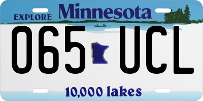 MN license plate 065UCL