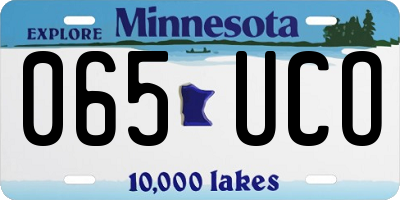 MN license plate 065UCO