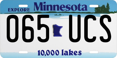 MN license plate 065UCS