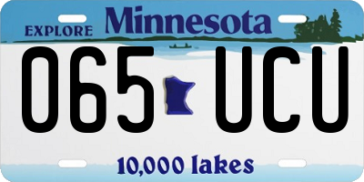 MN license plate 065UCU