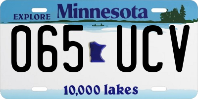 MN license plate 065UCV