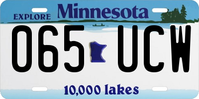 MN license plate 065UCW