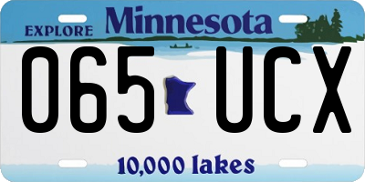 MN license plate 065UCX