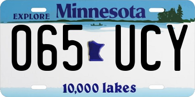 MN license plate 065UCY