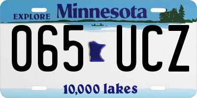 MN license plate 065UCZ