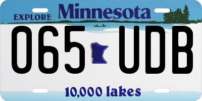 MN license plate 065UDB