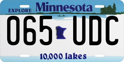 MN license plate 065UDC
