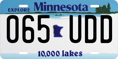 MN license plate 065UDD
