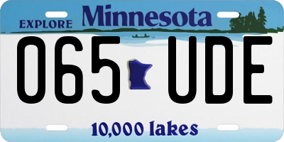 MN license plate 065UDE