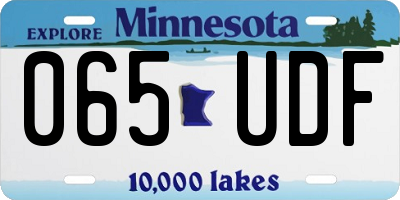 MN license plate 065UDF