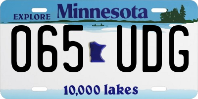 MN license plate 065UDG