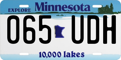 MN license plate 065UDH