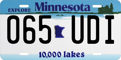 MN license plate 065UDI
