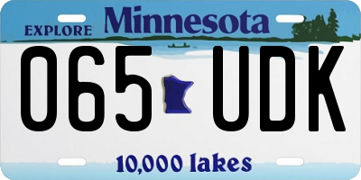 MN license plate 065UDK