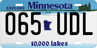 MN license plate 065UDL