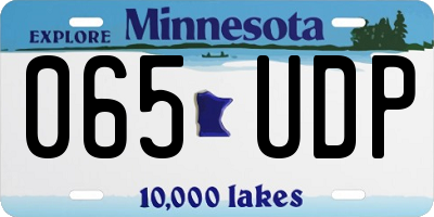 MN license plate 065UDP