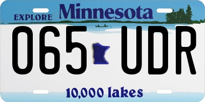 MN license plate 065UDR