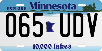 MN license plate 065UDV