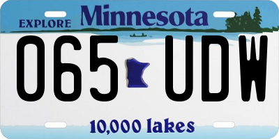 MN license plate 065UDW