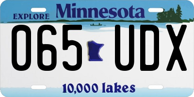 MN license plate 065UDX