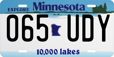 MN license plate 065UDY