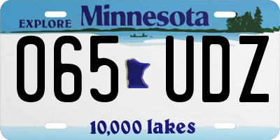 MN license plate 065UDZ