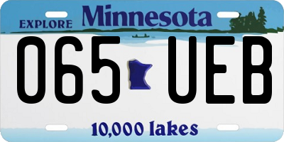 MN license plate 065UEB