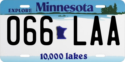 MN license plate 066LAA