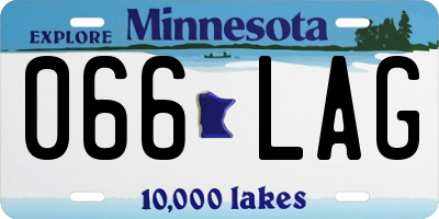 MN license plate 066LAG