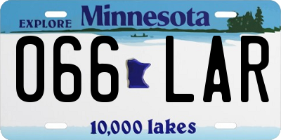 MN license plate 066LAR