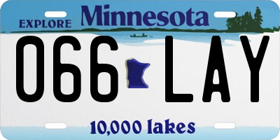 MN license plate 066LAY