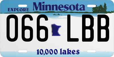 MN license plate 066LBB