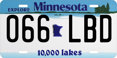 MN license plate 066LBD