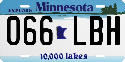 MN license plate 066LBH