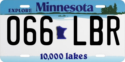 MN license plate 066LBR