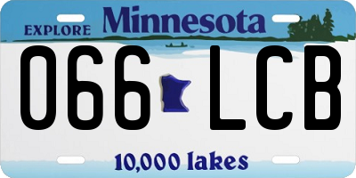 MN license plate 066LCB